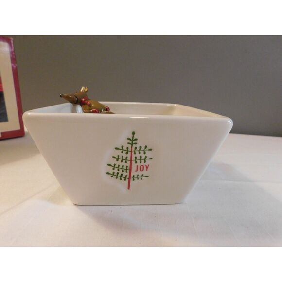 St. Nicholas Square "Reindeer Games" Dip Mix Bowl & Spreader New In Box. - Picture 7 of 10